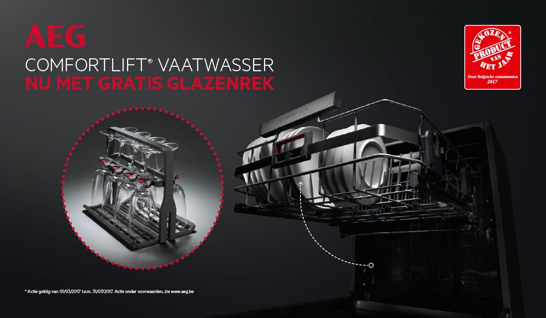 AEG ComfortLift® met gratis glazenrek