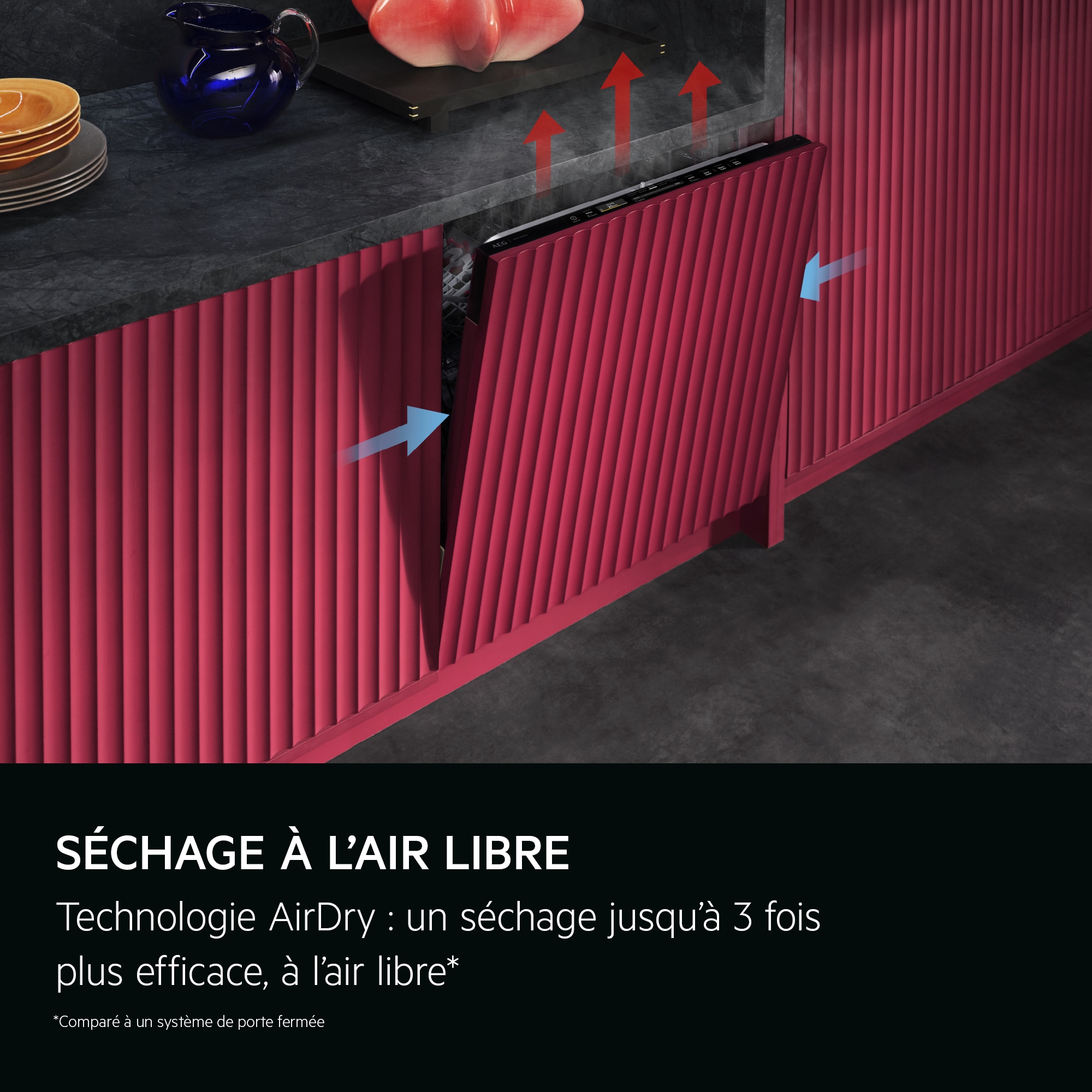 DROGEN MET FRISSE LUCHT
AirDry-technologie: tot wel 3x betere droogresultaten dankzij frisse lucht*