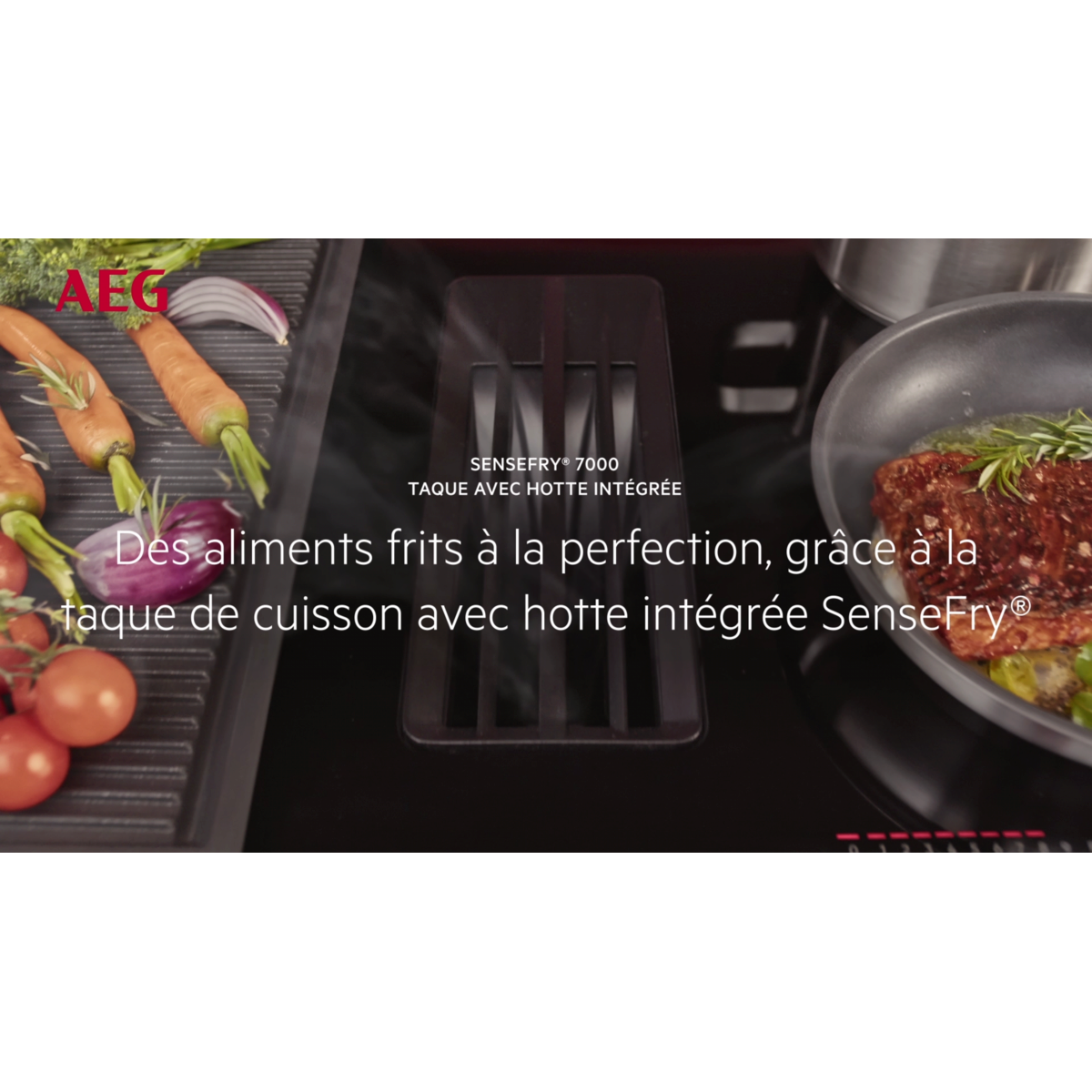 AEG - Taque avec hotte intégrée - PE7000S80