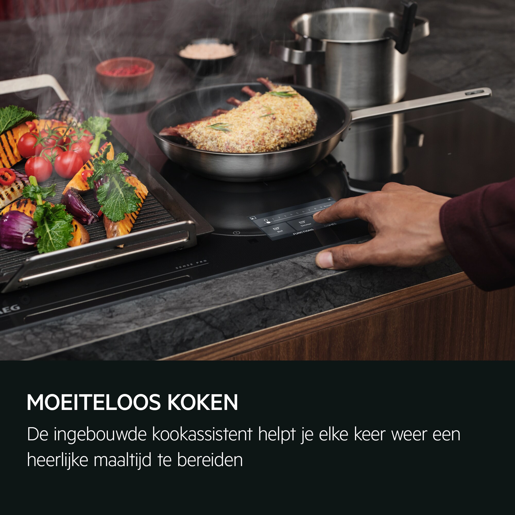 AEG - Kookplaat met afzuiging - PE9000B80