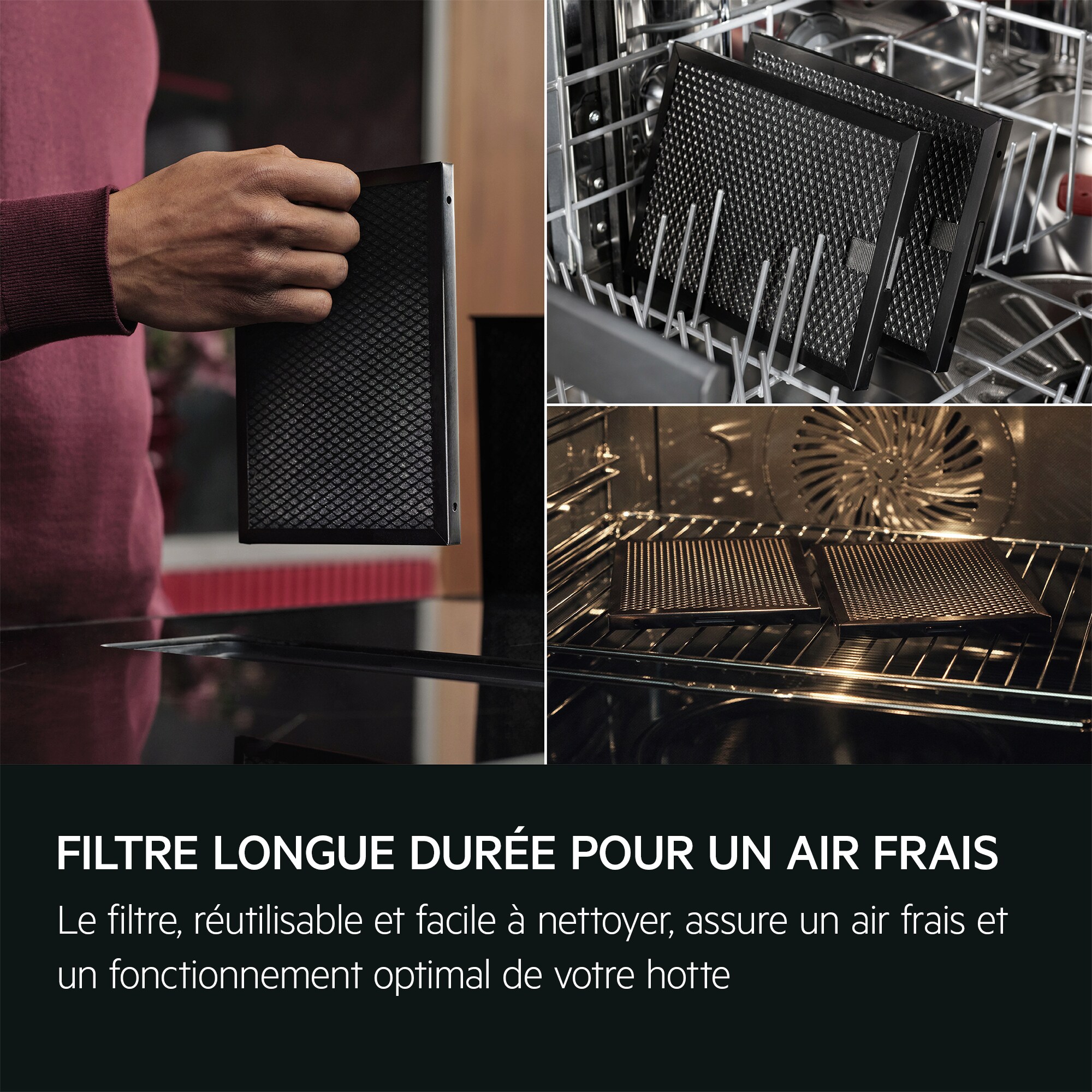 AEG - Taque avec hotte intégrée - TH84CB03CB