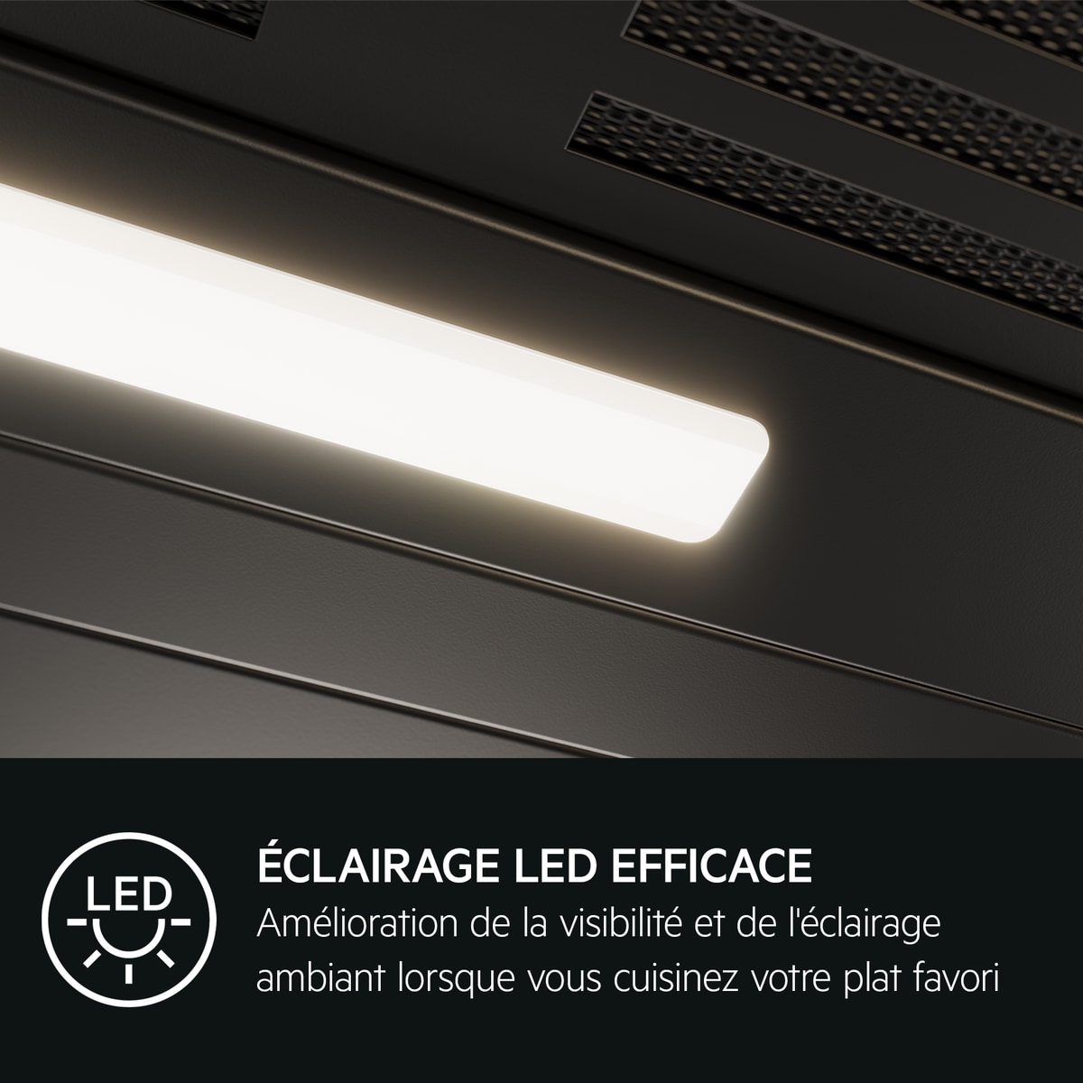 AEG - Hotte noire - DBE3651R