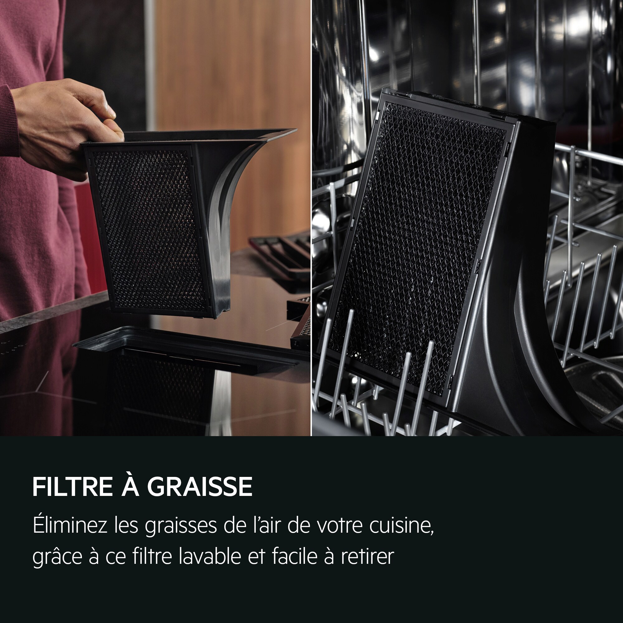 AEG - Taque avec hotte intégrée - NDH74B02CB