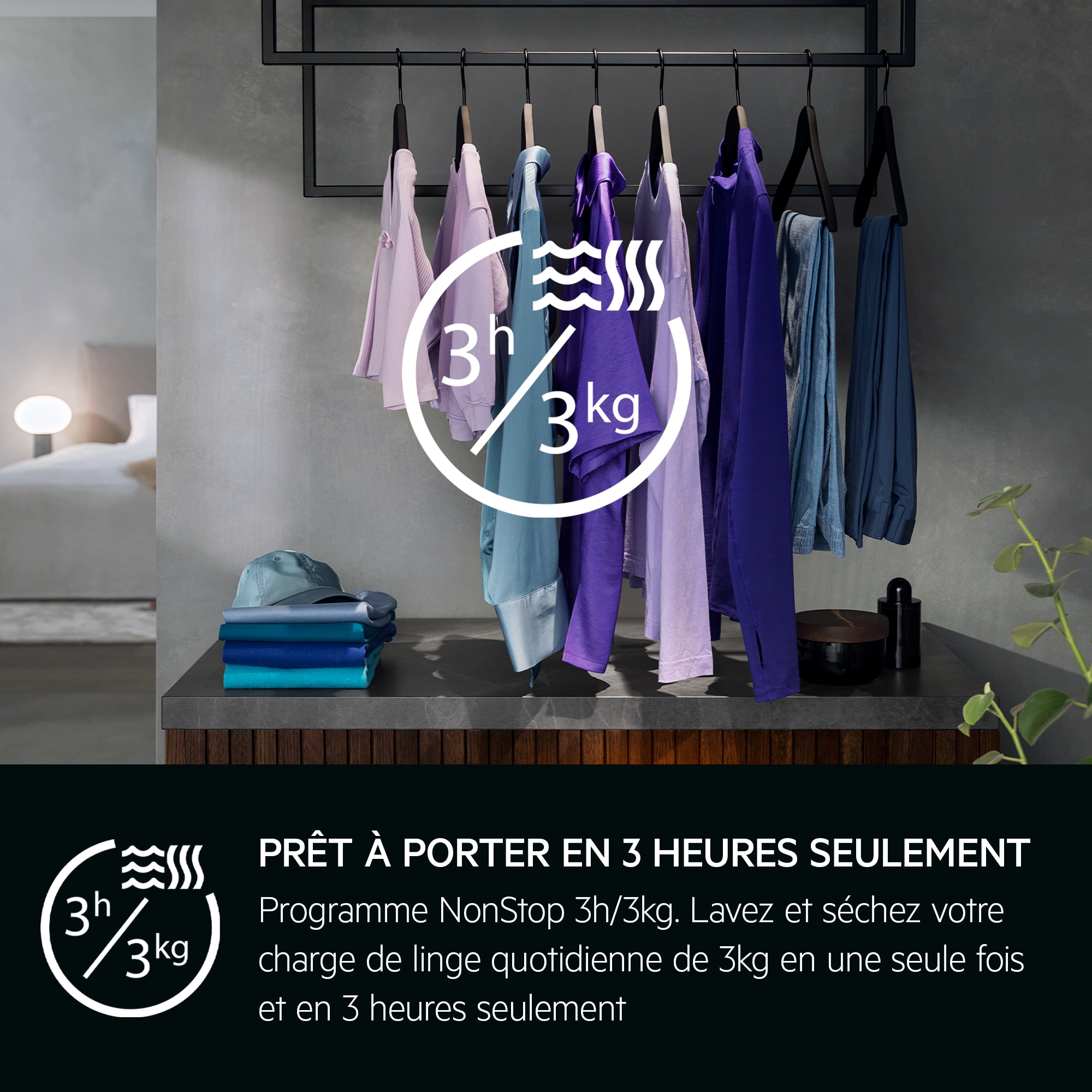 AEG - Lave-linge séchant pose libre - LWR9506BN4