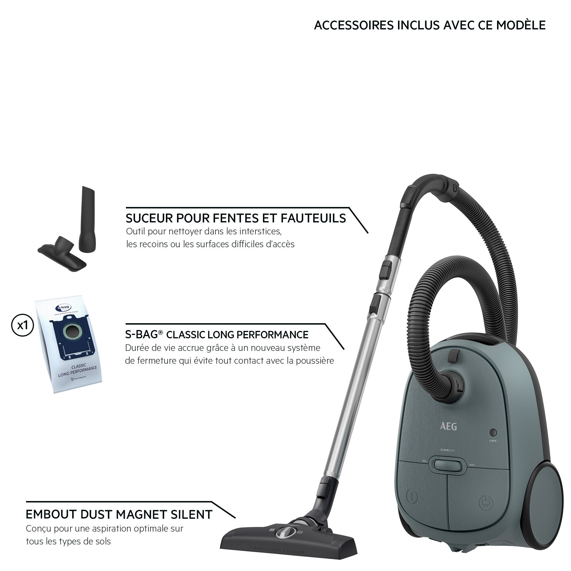 AEG - Aspirateur avec sac - AB61C1OG