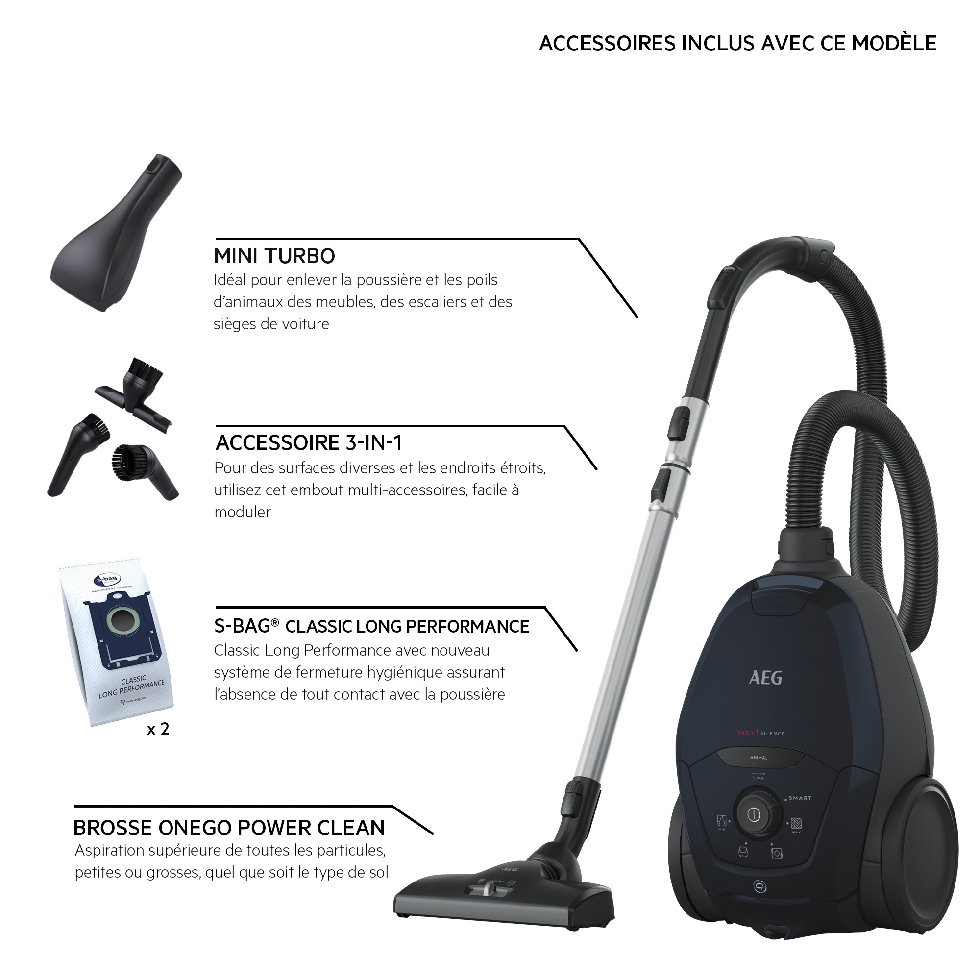 AEG - Aspirateur avec sac - VX82-1-ANI