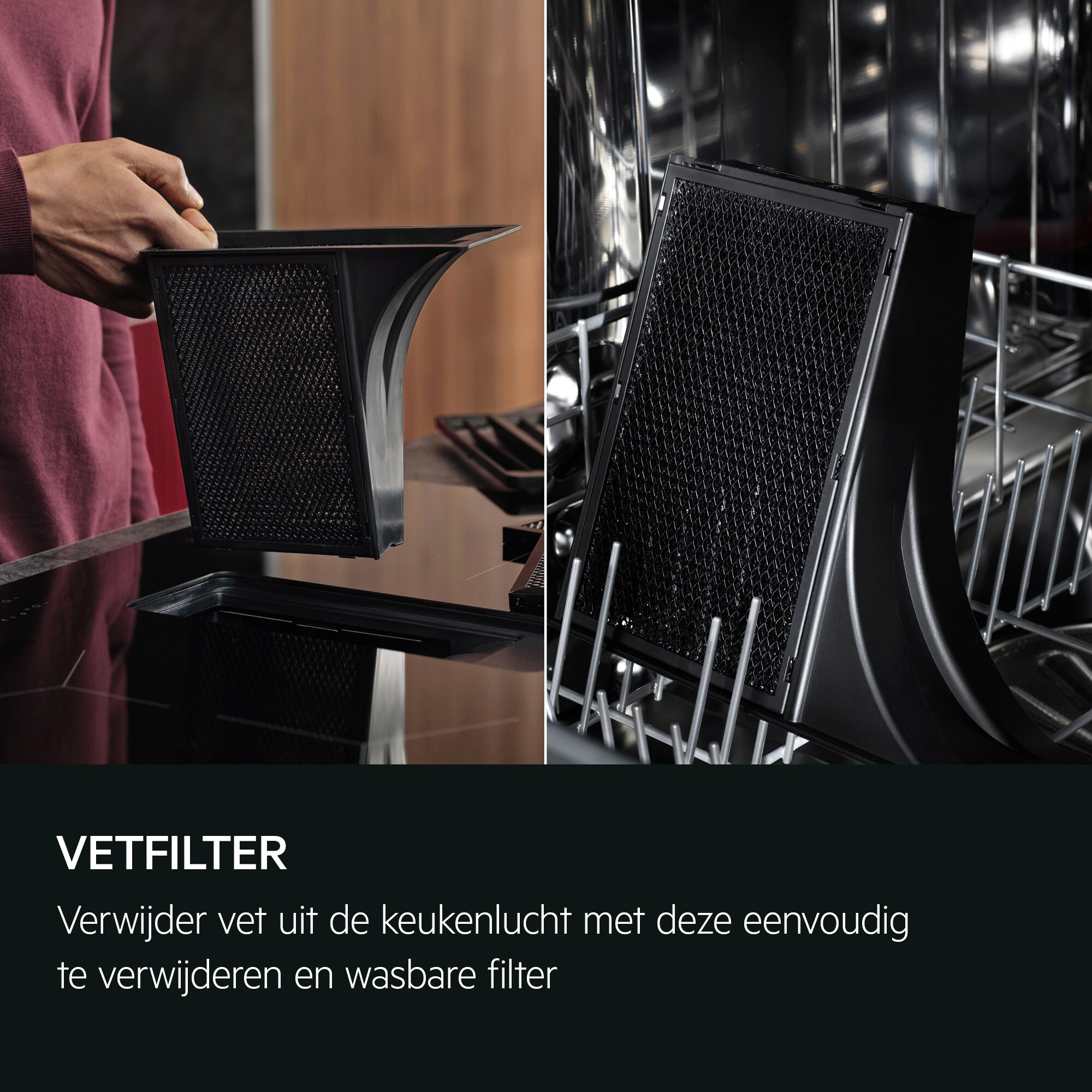 AEG - Kookplaat met afzuiging - NDH74B02CB