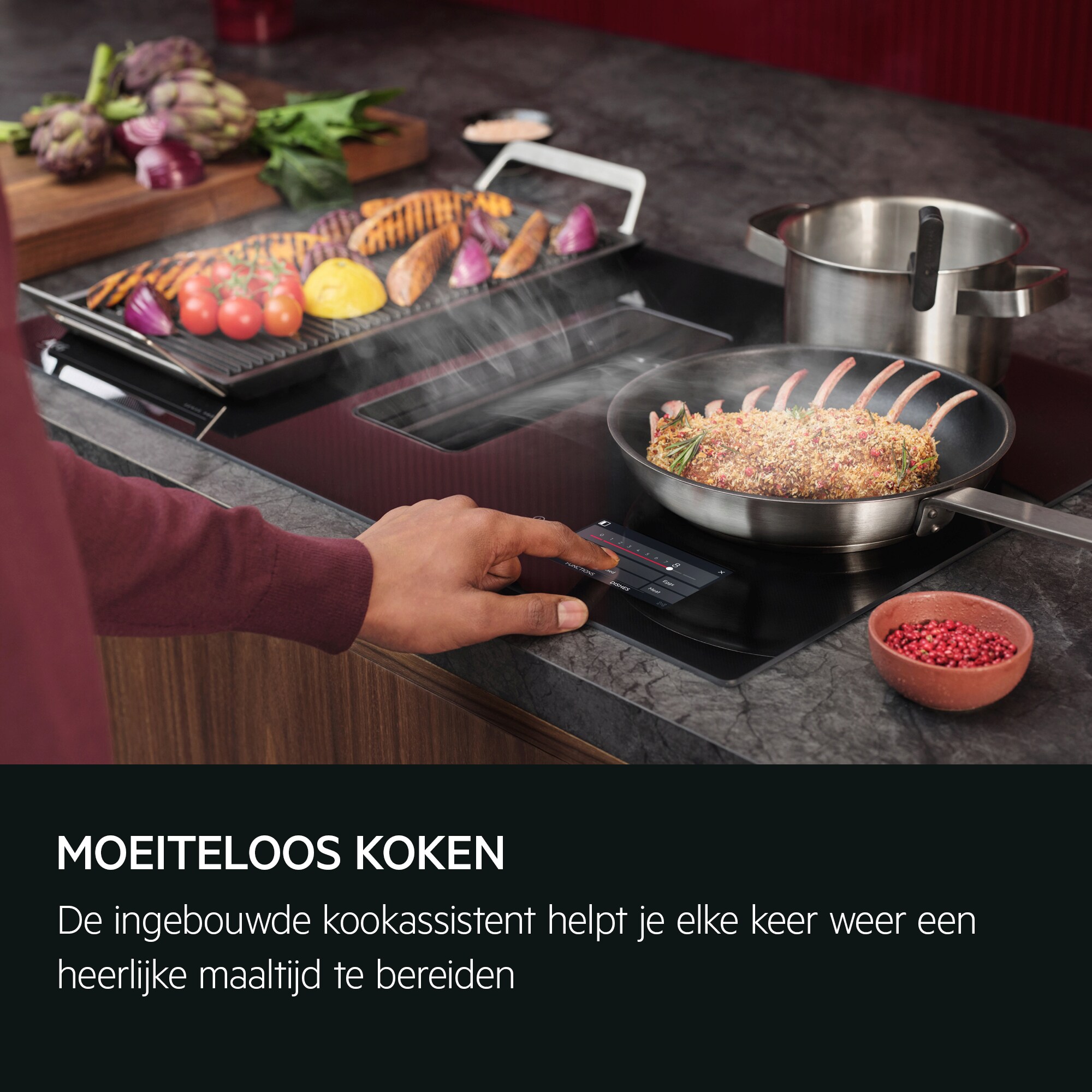 AEG - Kookplaat met afzuiging - PE9000B80