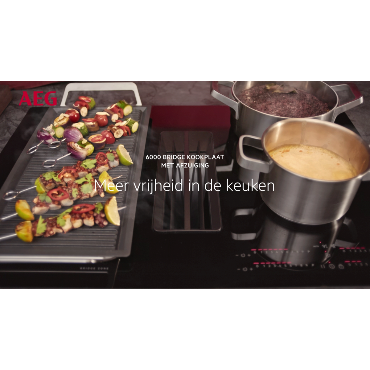 AEG - Kookplaat met afzuiging - TH84CB03CB