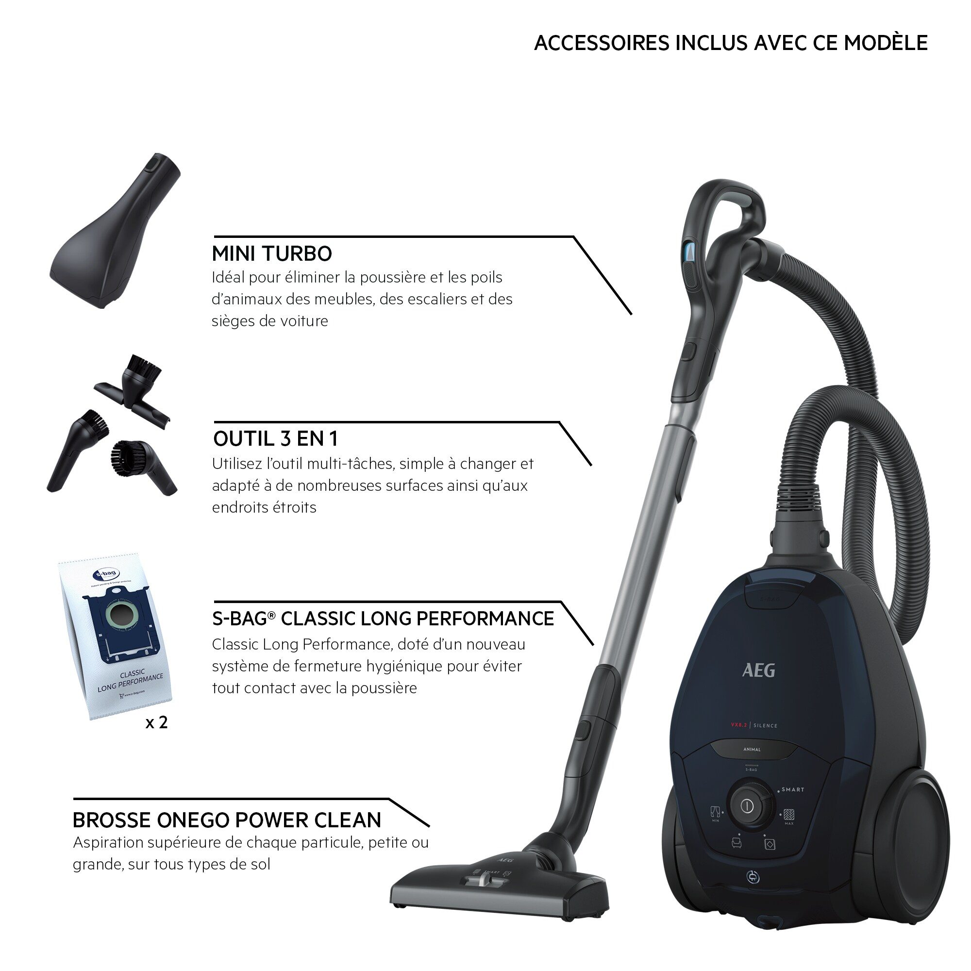 AEG - Aspirateur avec sac - VX82-1-ANI