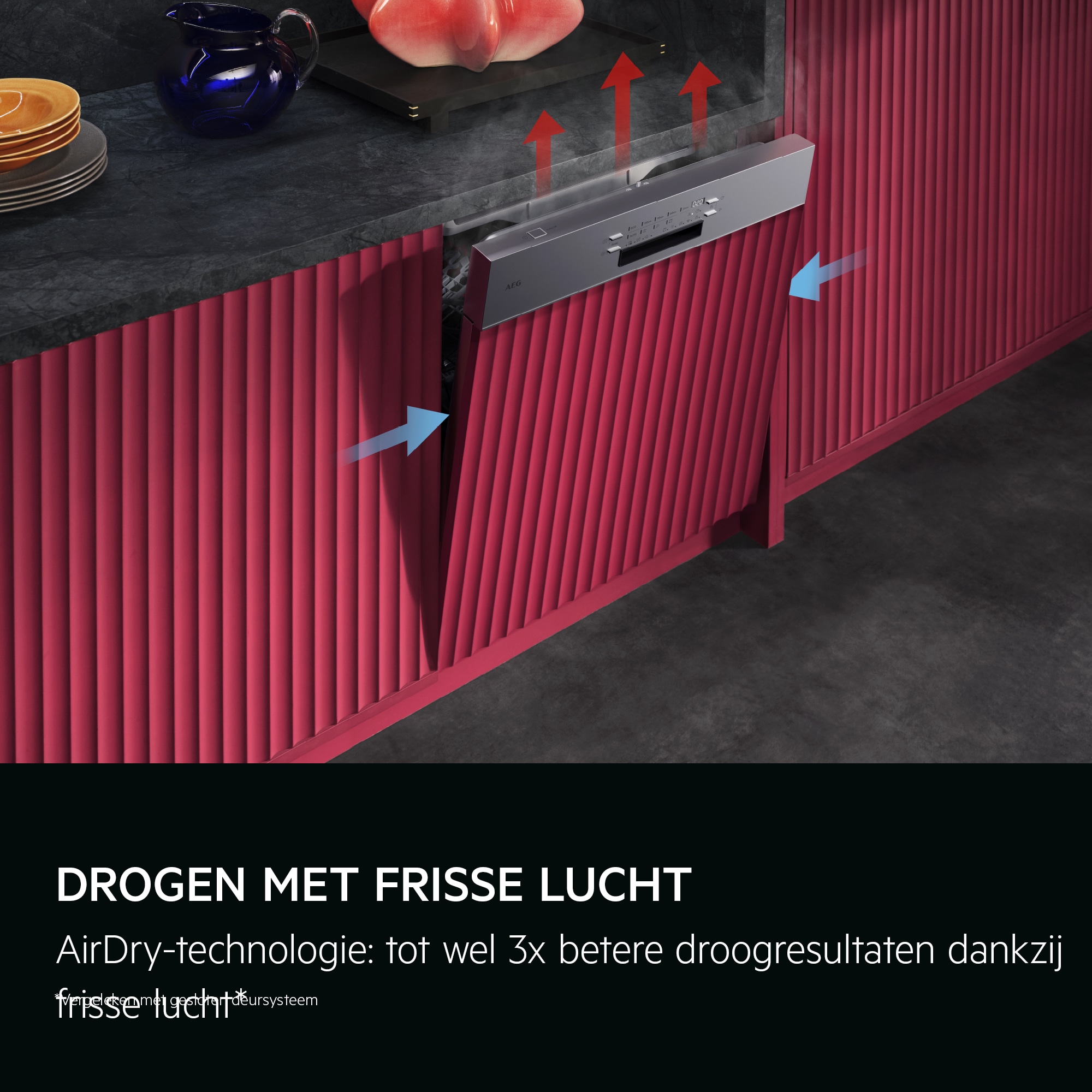 
            DROGEN MET FRISSE LUCHT
           
            AirDry-technologie: tot wel 3x betere droogresultaten dankzij frisse lucht*
          