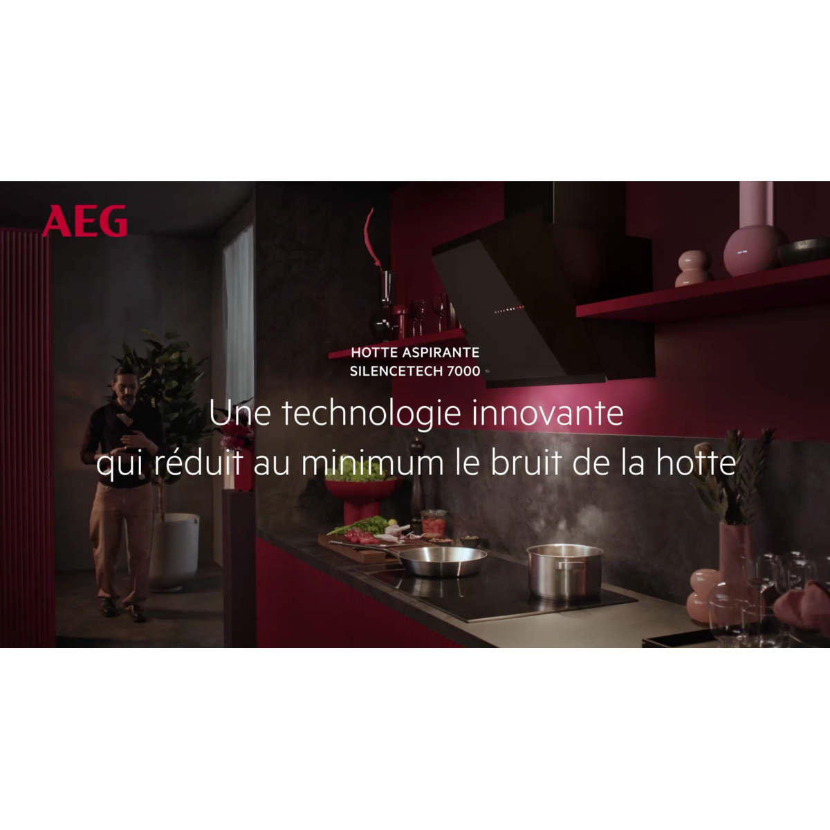 AEG - Hotte noire - GV77D91SB