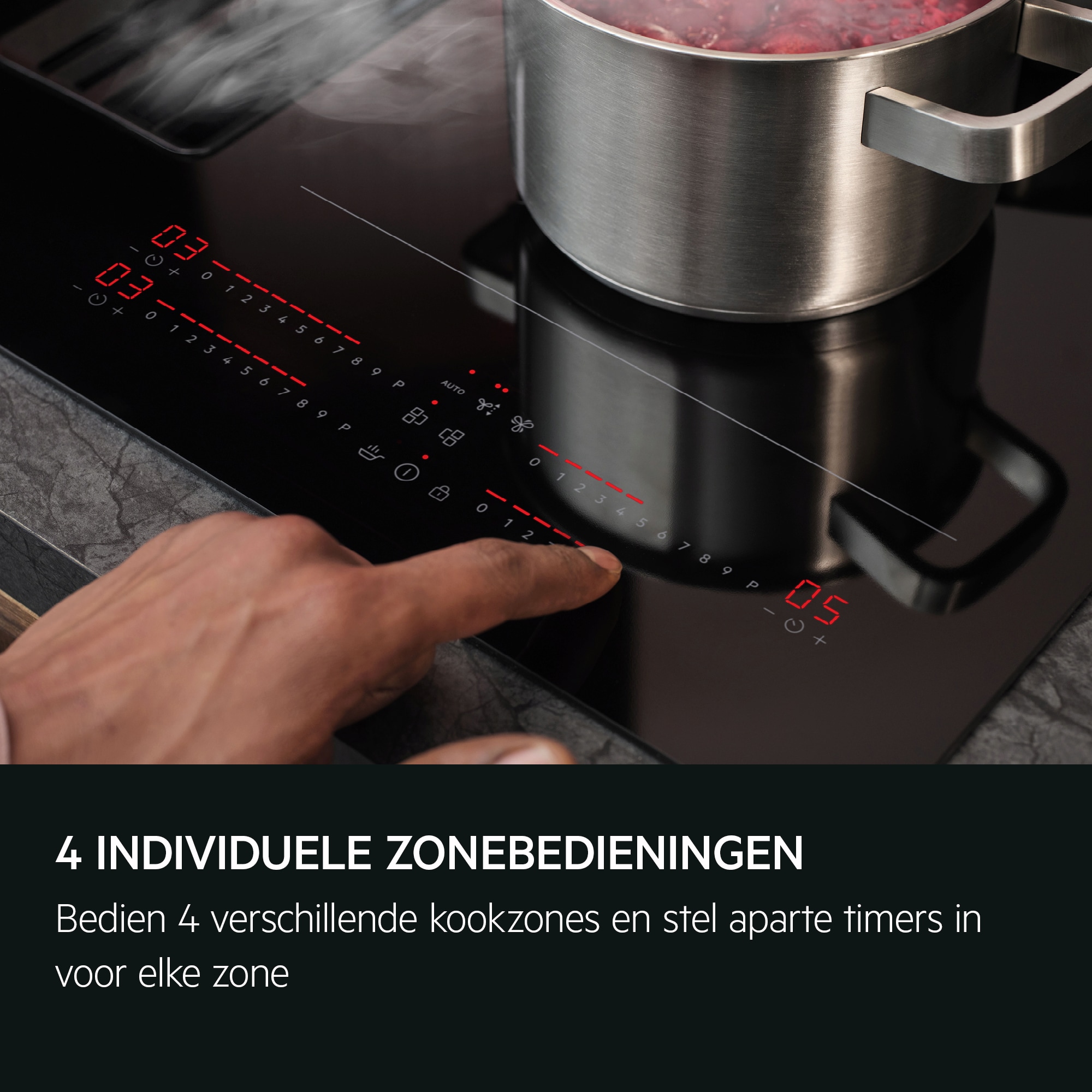 AEG - Kookplaat met afzuiging - NCH84C23CB