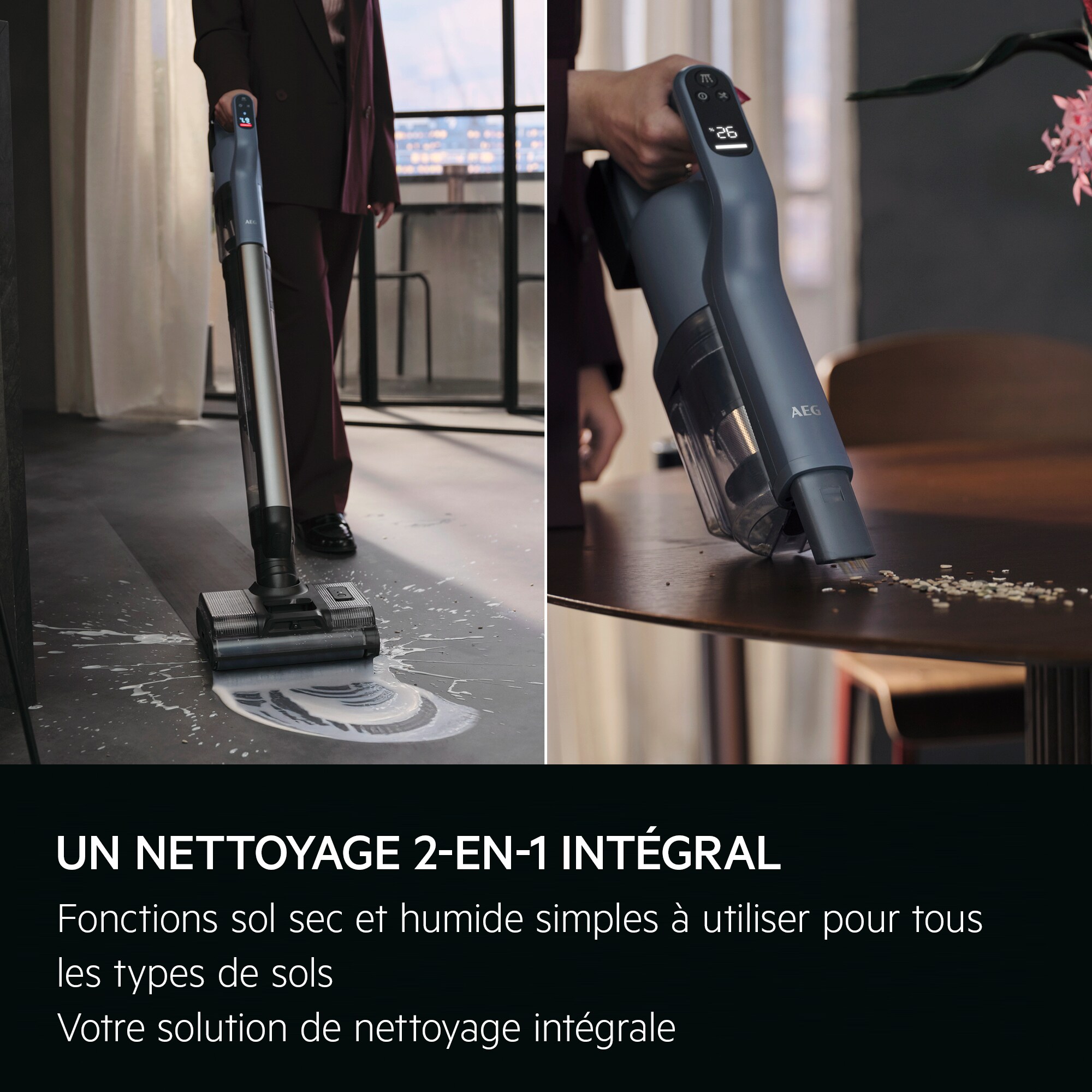AEG - Aspirateur sans fil Wet & Dry - AW82U1DB
