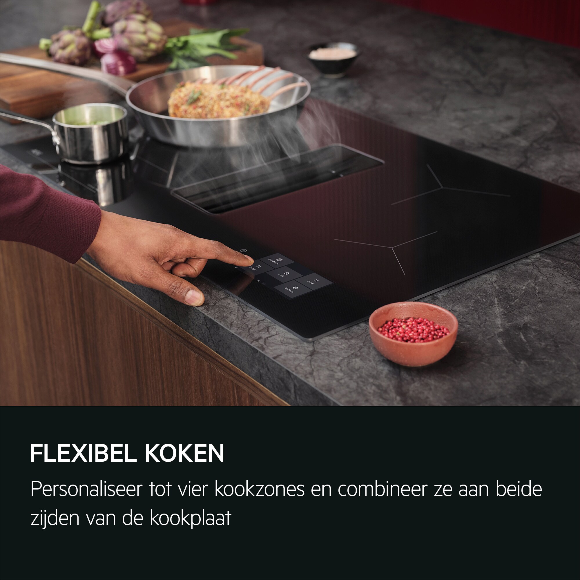 AEG - Kookplaat met afzuiging - PE9000B80