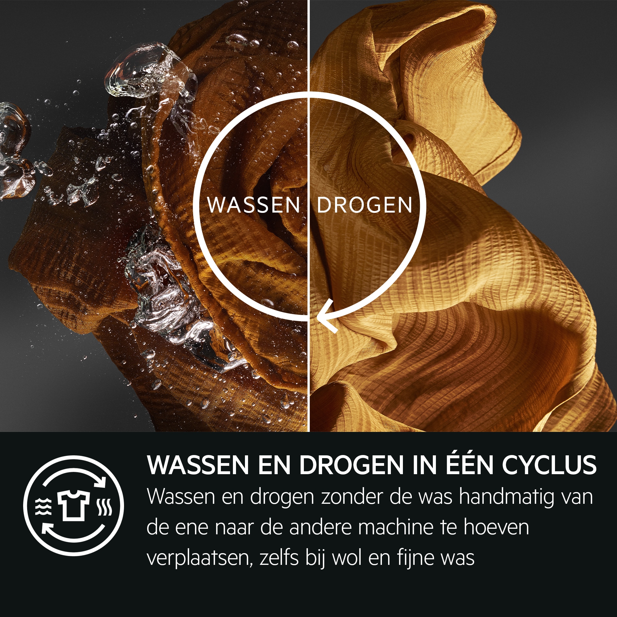 AEG - Vrijstaande was-droogcombinatie - LWR75Q164