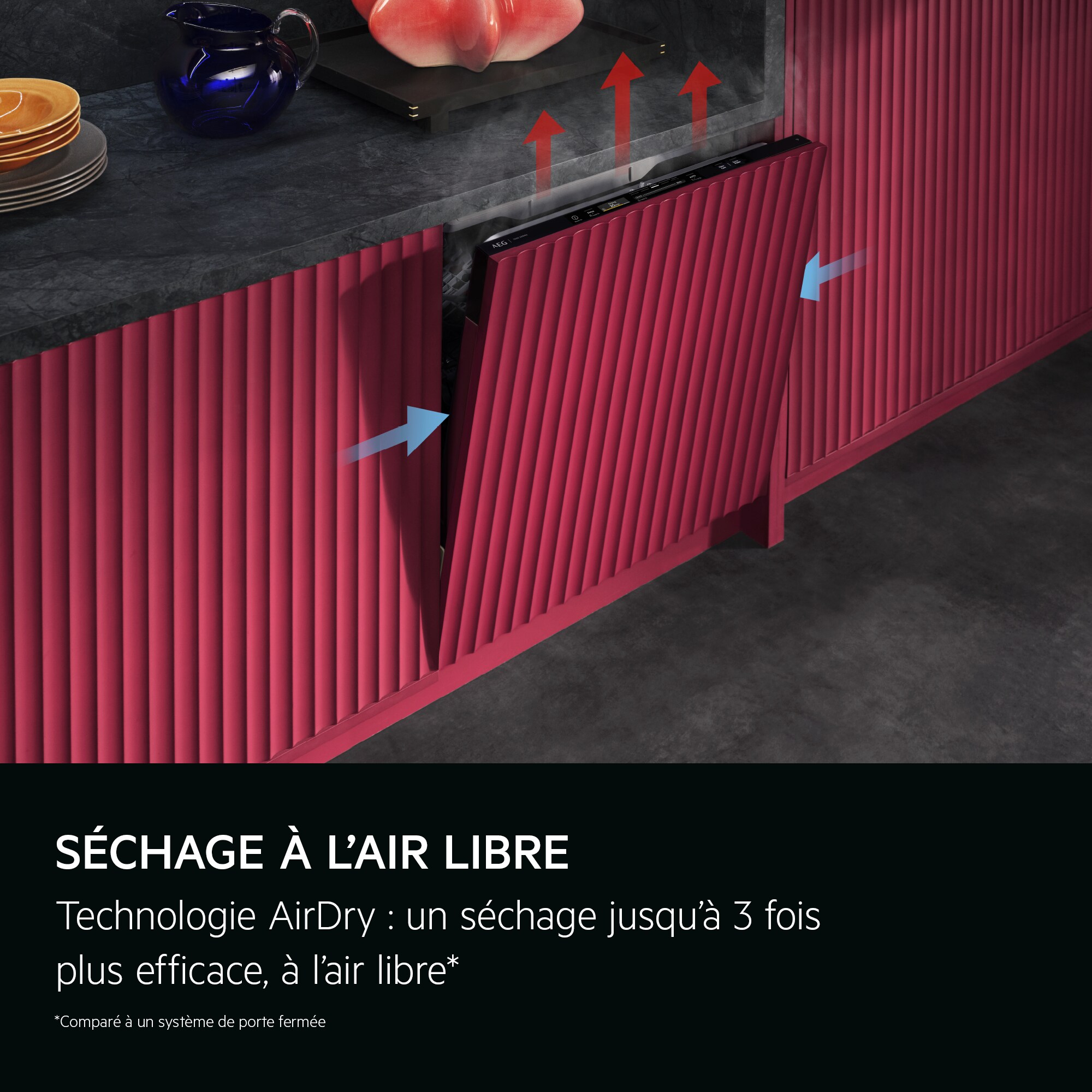 DROGEN MET FRISSE LUCHT
AirDry-technologie: tot wel 3x betere droogresultaten dankzij frisse lucht*