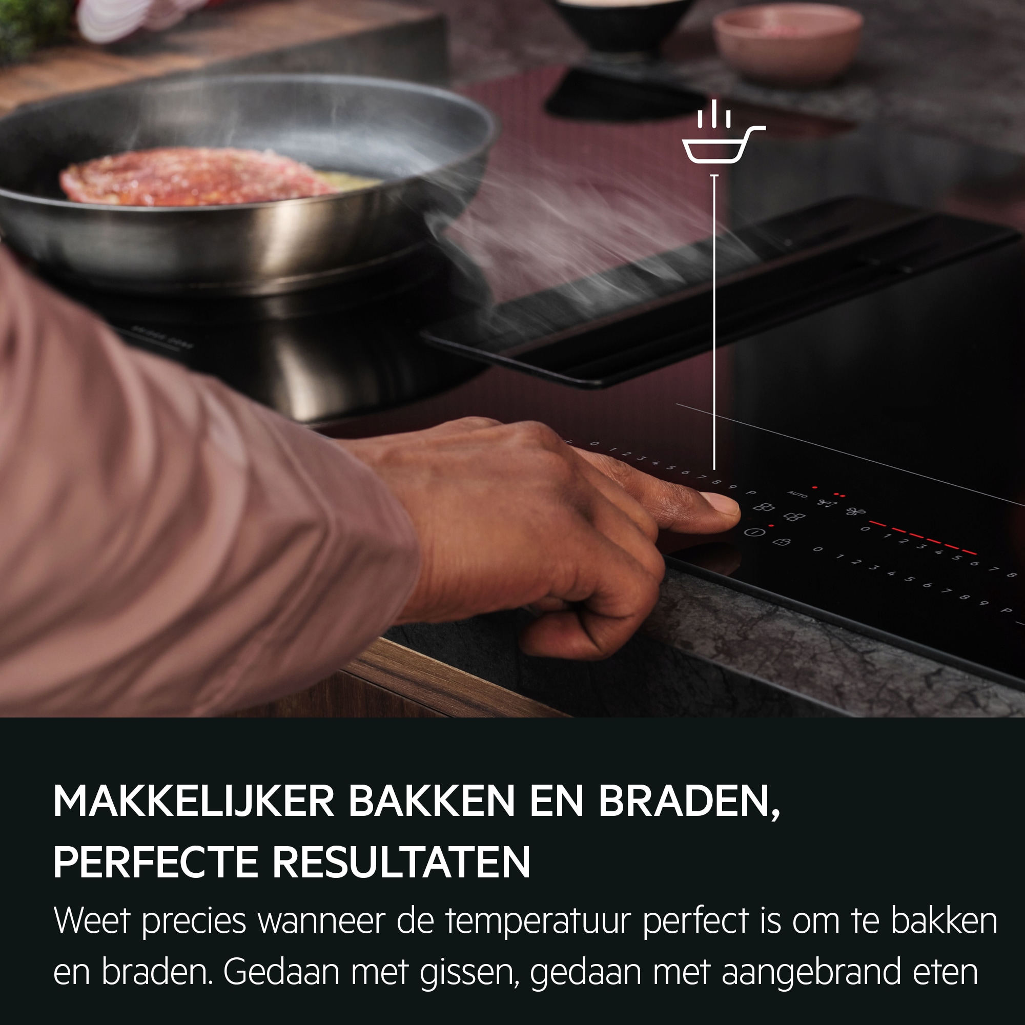 AEG - Kookplaat met afzuiging - NCH84C23CB