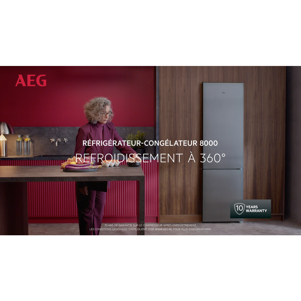 AEG - Frigo-congélateur pose libre - ORC8M362BL