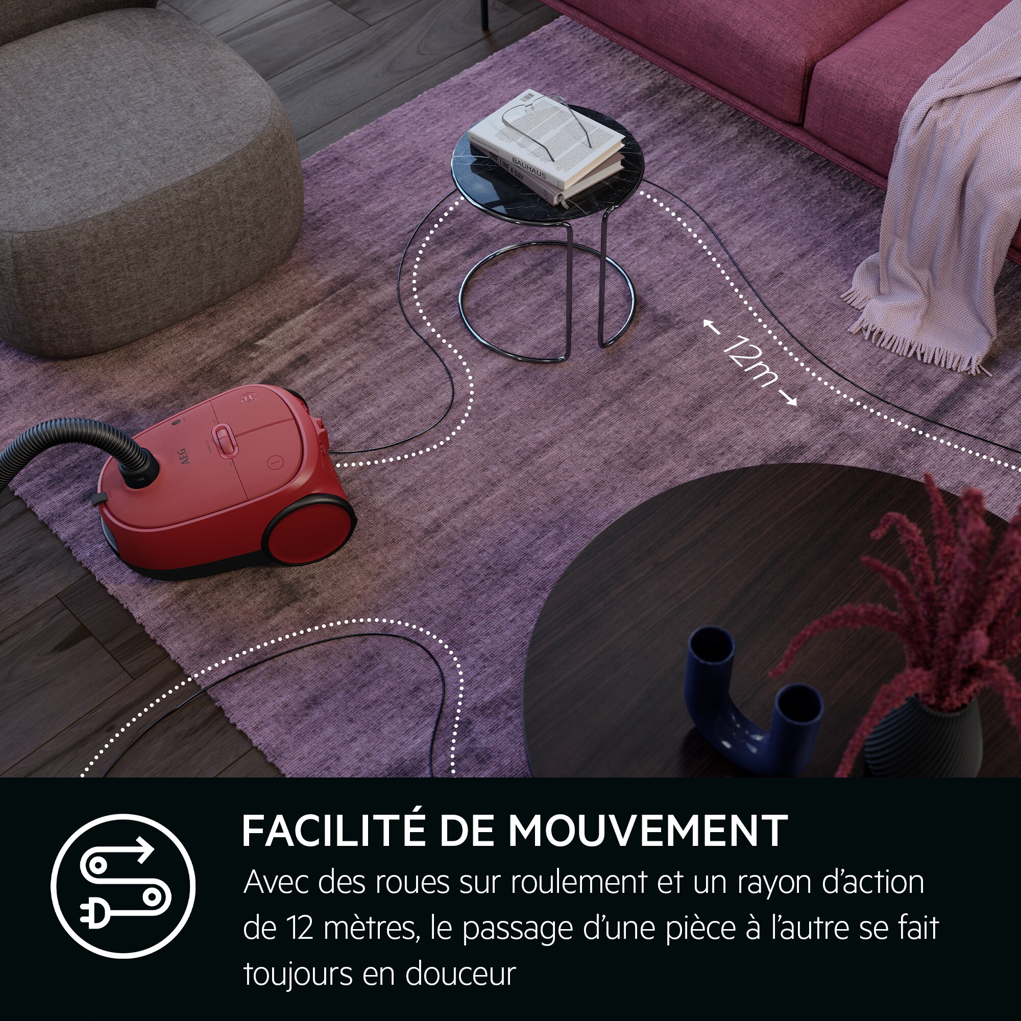 AEG - Aspirateur avec sac - AB61C3CR
