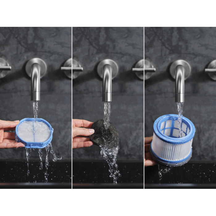 Washable filters extend performance and reduce the need to replace