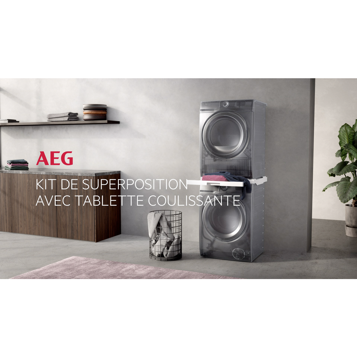 AEG - Kit de superposition sèche-linge et lave-linge - A1WYHSK2