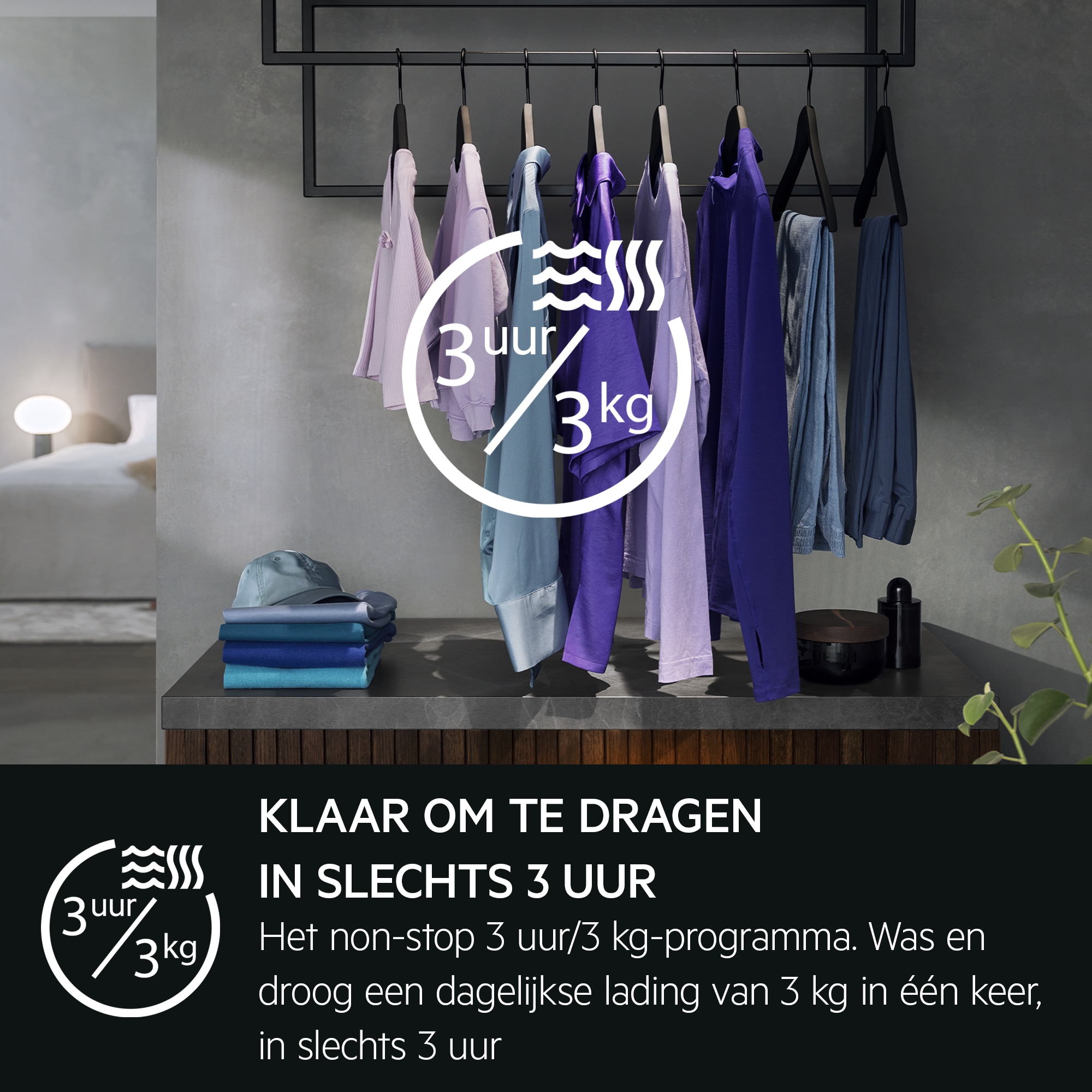 AEG - Vrijstaande was-droogcombinatie - LWR97C166