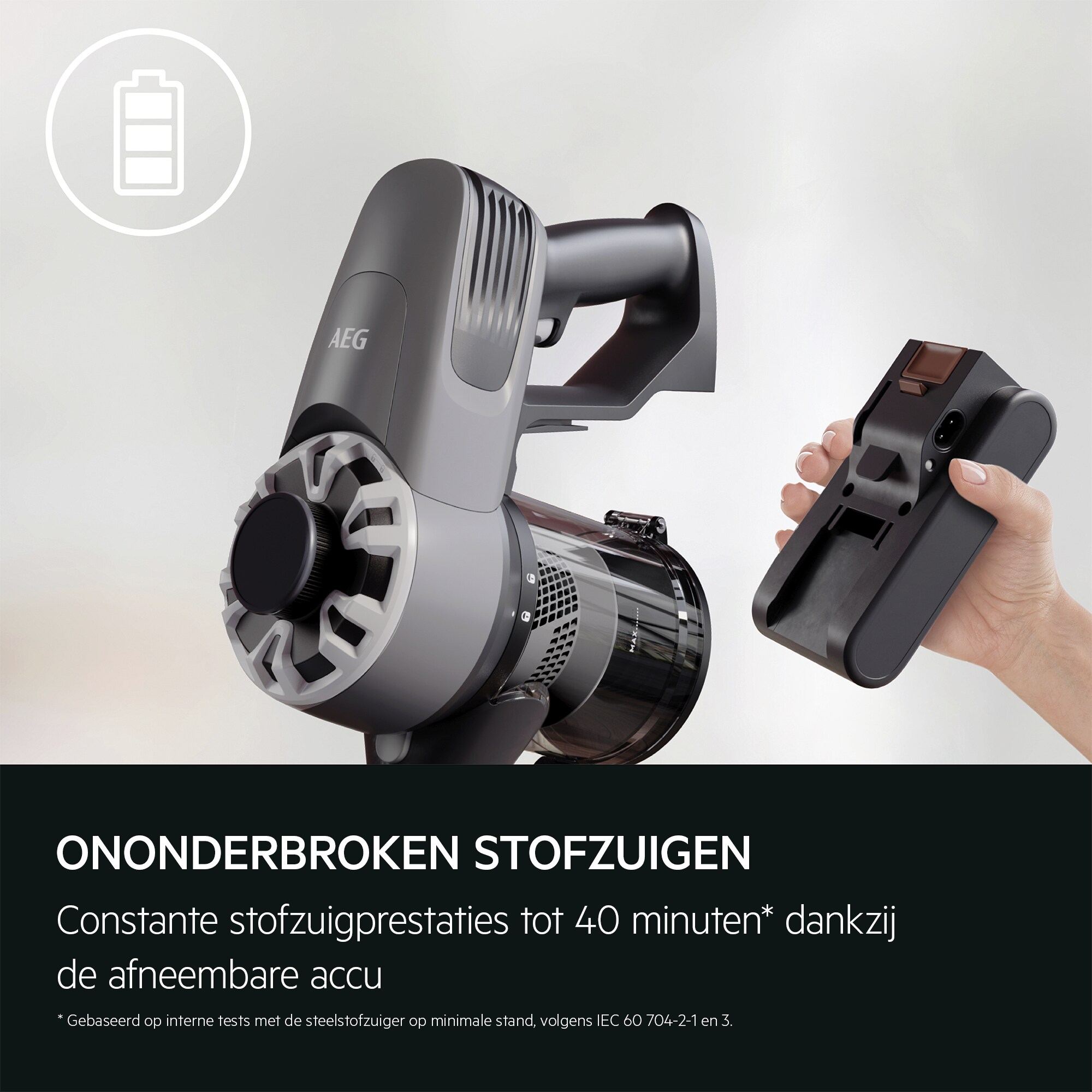 AEG - Draadloze steelstofzuiger - AP31CB21TG