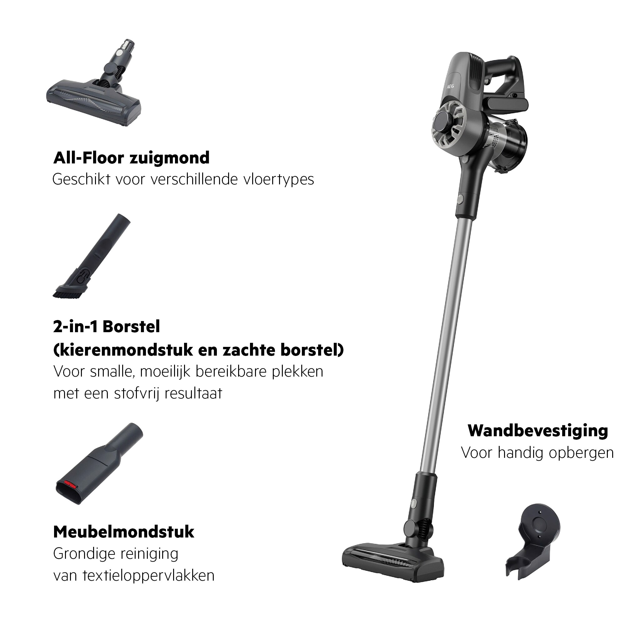 AEG - Draadloze steelstofzuiger - AP31CB21TG