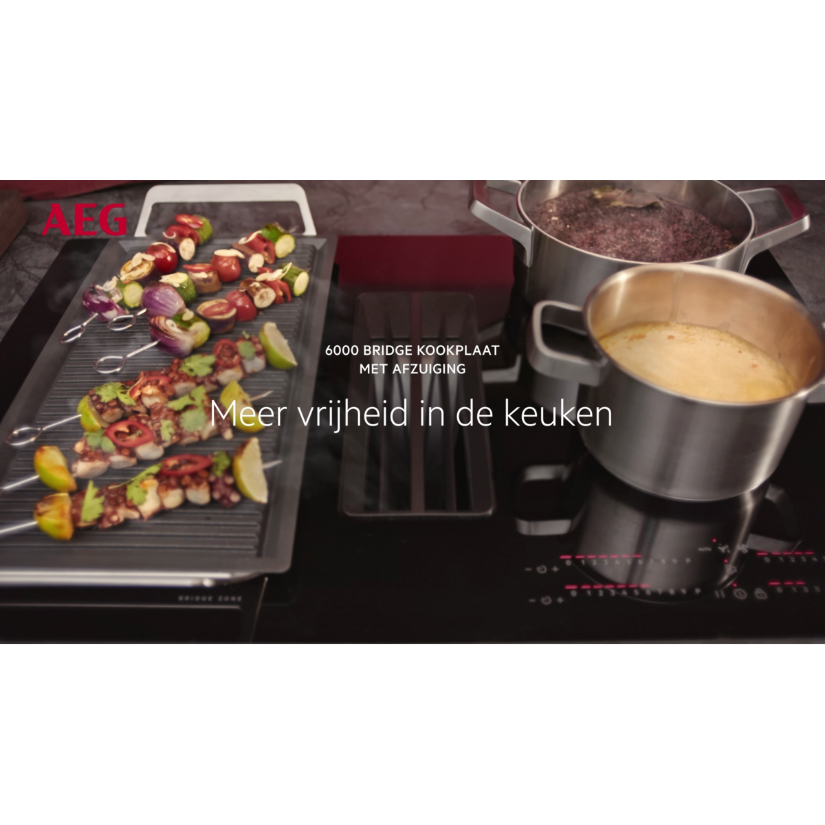 AEG - Kookplaat met afzuiging - NCH84B03FB