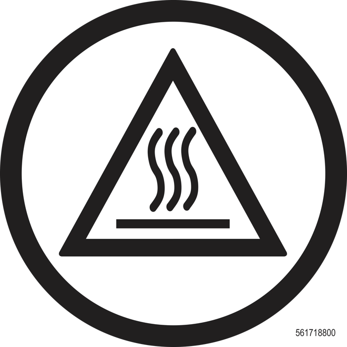 Surface chaude (vitre de porte) pendant la pyrolyse