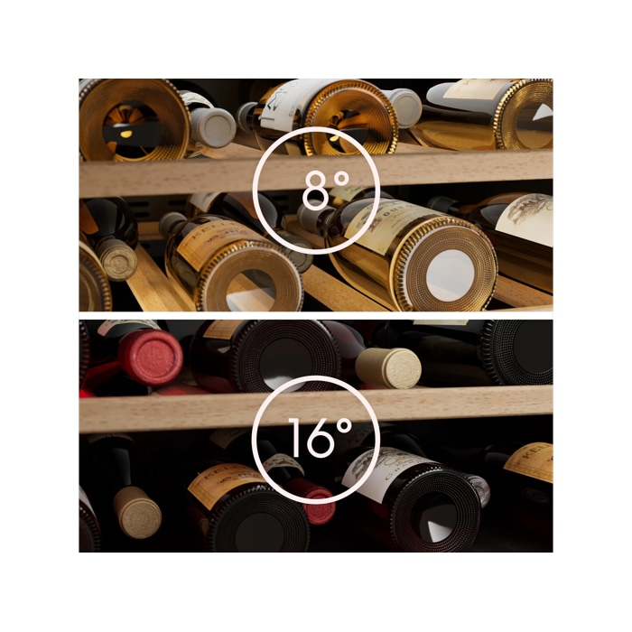 Dual Zone – distinct temperature zones to protect your wines.