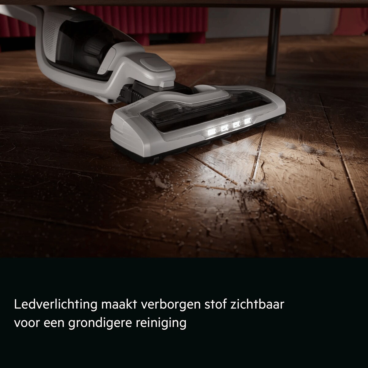 Ledverlichting maakt verborgen stof zichtbaar voor een grondigere reiniging