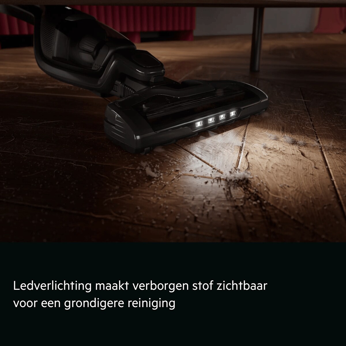 Ledverlichting maakt verborgen stof zichtbaar voor een grondigere reiniging
