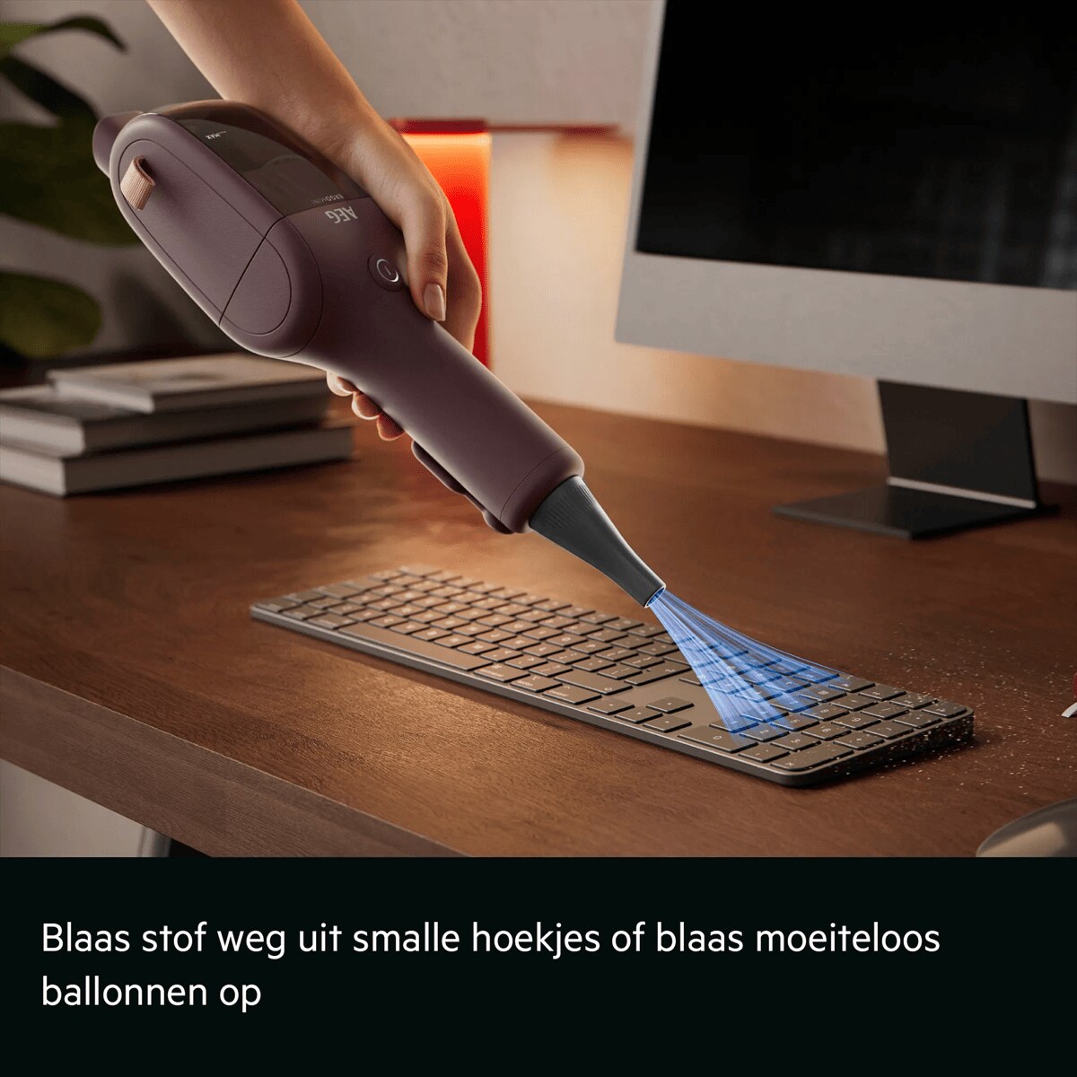 Blaas stof weg uit smalle hoekjes of blaas moeiteloos ballonnen op