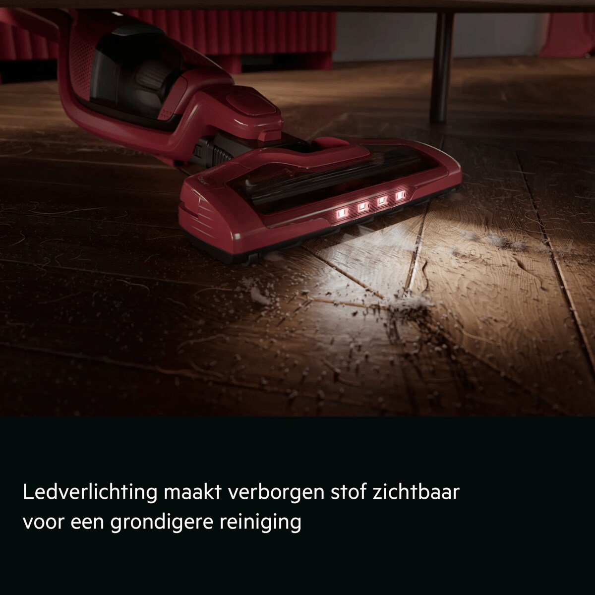 Ledverlichting maakt verborgen stof zichtbaar voor een grondigere reiniging
