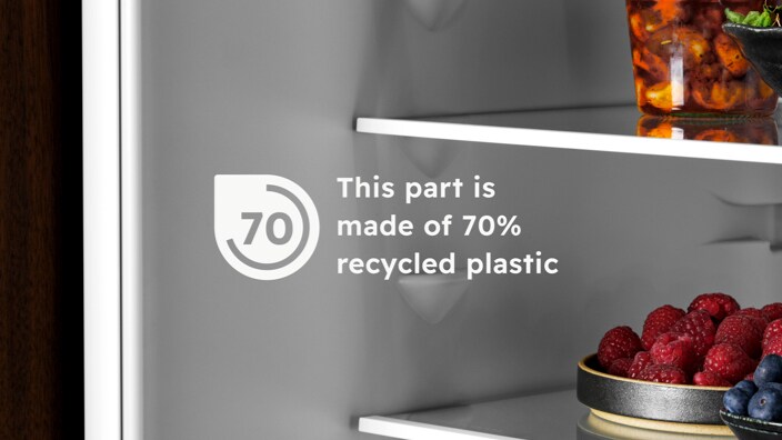 Unieke AEG frigo met gerecycleerde kunststof