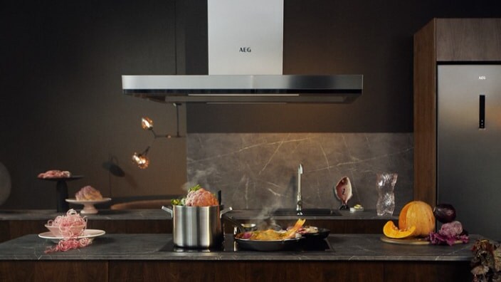 Eilanddampkap in keuken