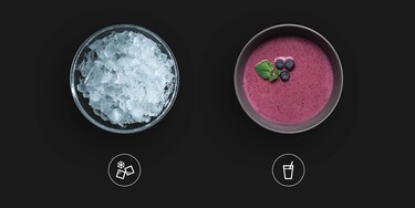 verre avec glace et smoothie