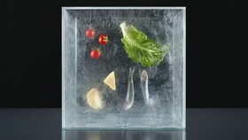 Une sélection d’aliments à conserver au frais, comme la salade et le poisson
