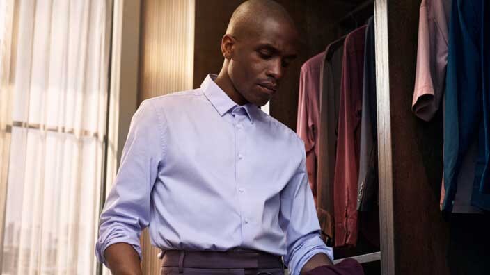 Man in dressing