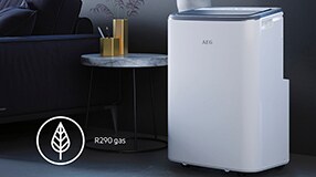 Air conditioner standing on floor