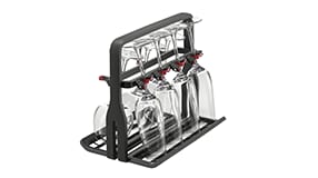 Glass basket for dishwasher