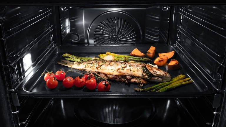 Close-up van stoomkookoven.