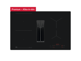 SaphirMatt inductiekookplaat met geïntegreerde afzuiging.