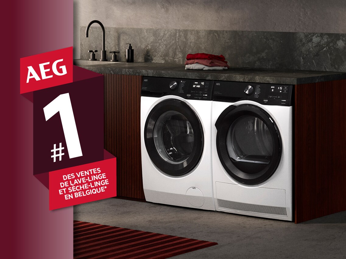 N° 1 des ventes de lave-linges et de sèche-linges en Belgique