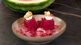 Origineel watermeloenhapje van AEG chef Filip Claeys