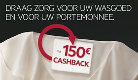Cashbackactie om zorg te dragen voor uw wasgoed en uw portemonnee