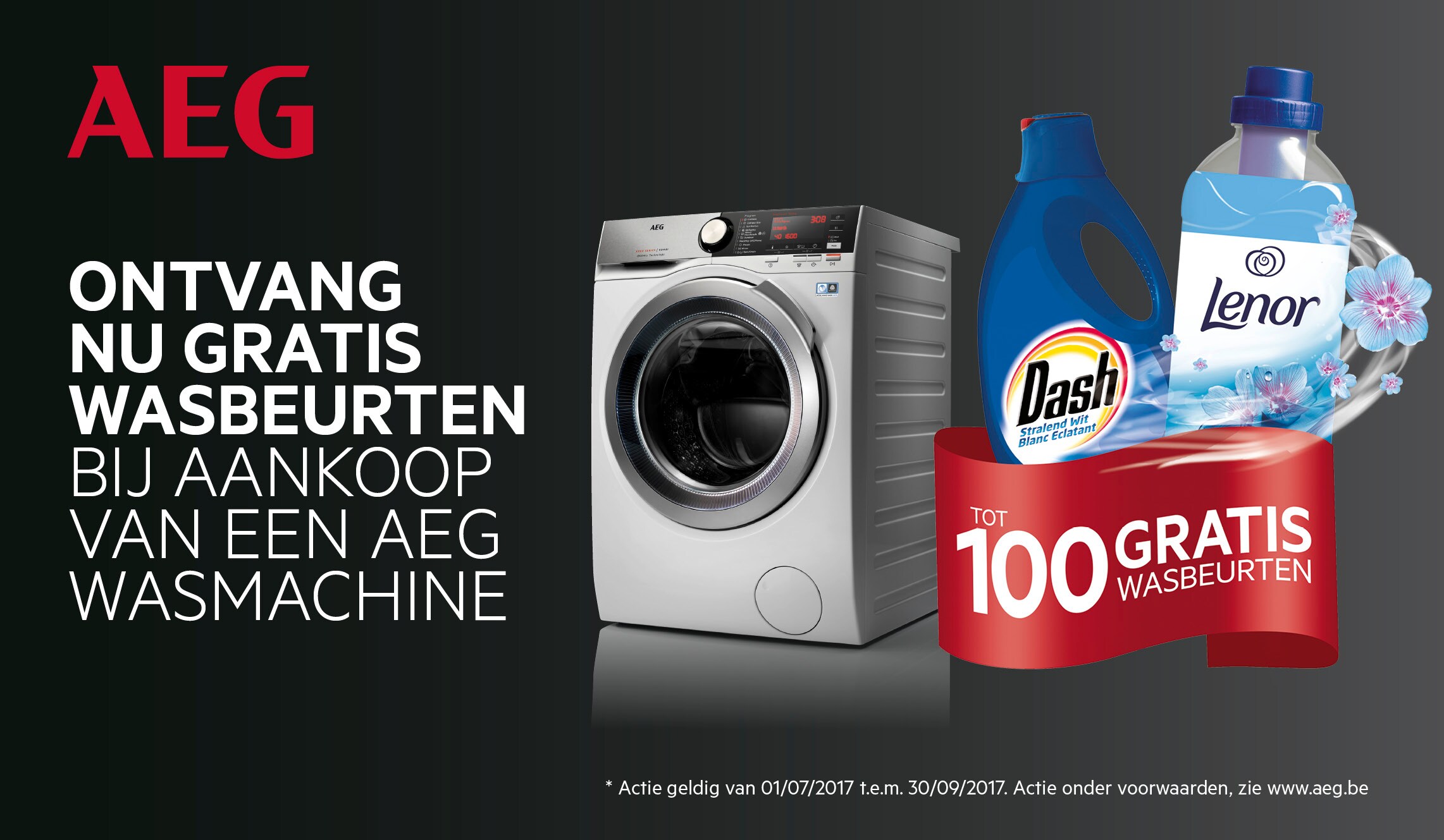 Dash en Lenor promotie AEG gratis wasbeurten