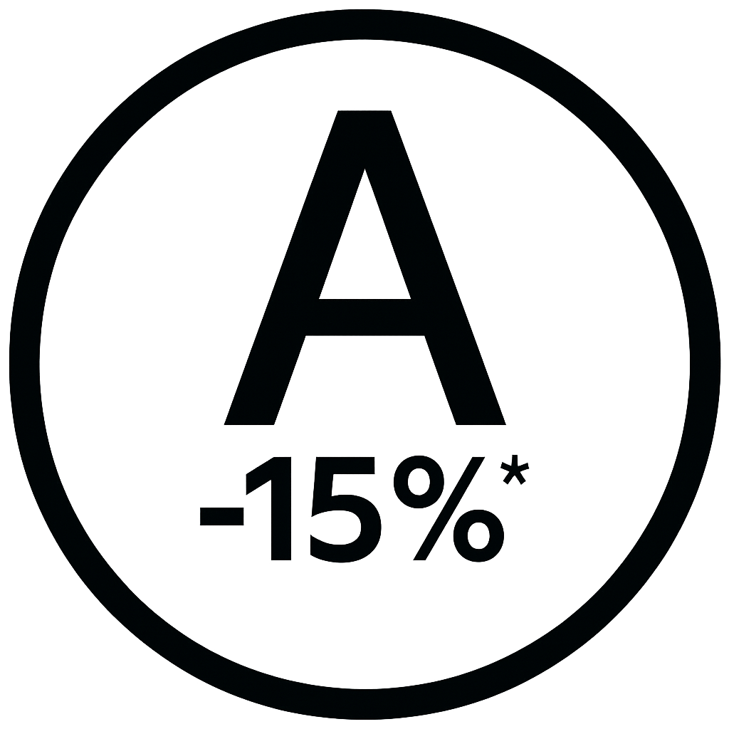 15% zuiniger dan energieklasse A